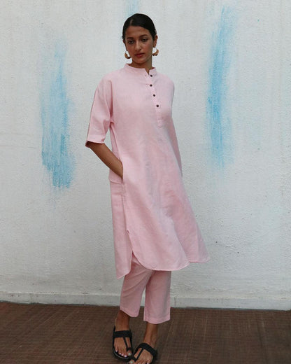 Renée Handwoven Linen Kurta Set - Breathe