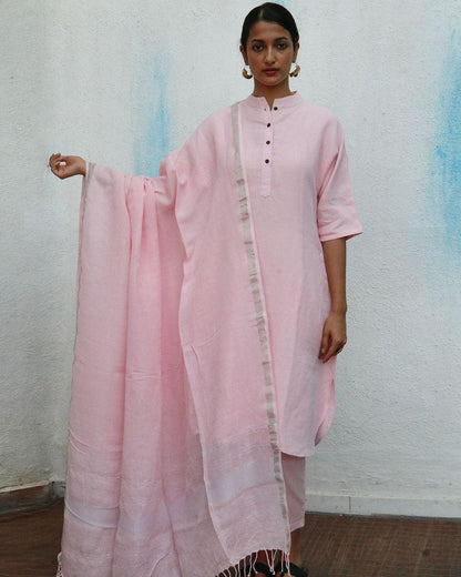 Renée Handwoven Linen Kurta Set - Breathe