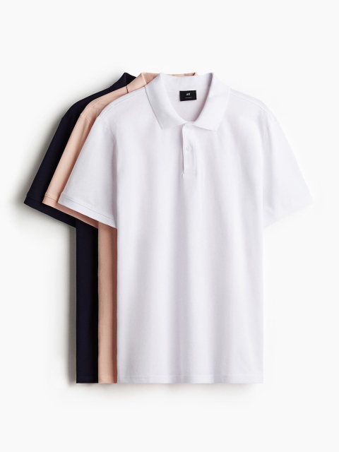 H&M 3-Pack Regular Fit Polo Shirts