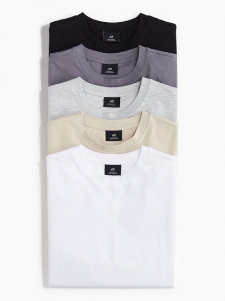 H&M 5-Pack Regular Fit T-Shirts