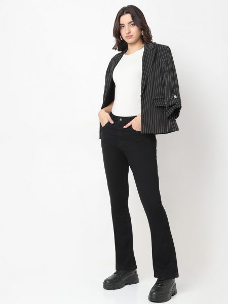 Highwaist Bootcut Clean Look High Rise Jeans