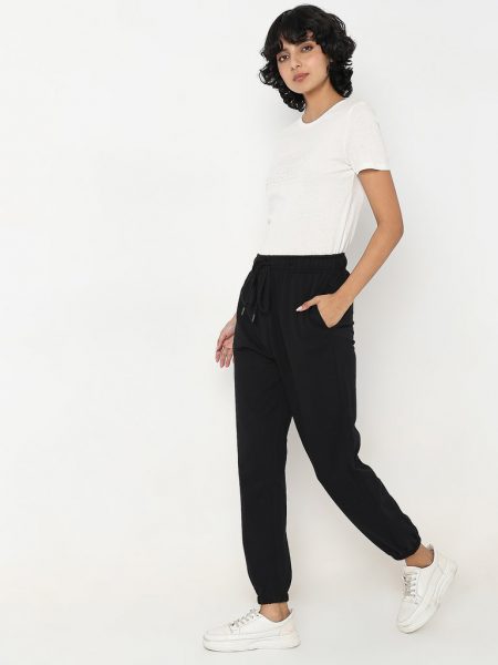 Solid High Rise Joggers